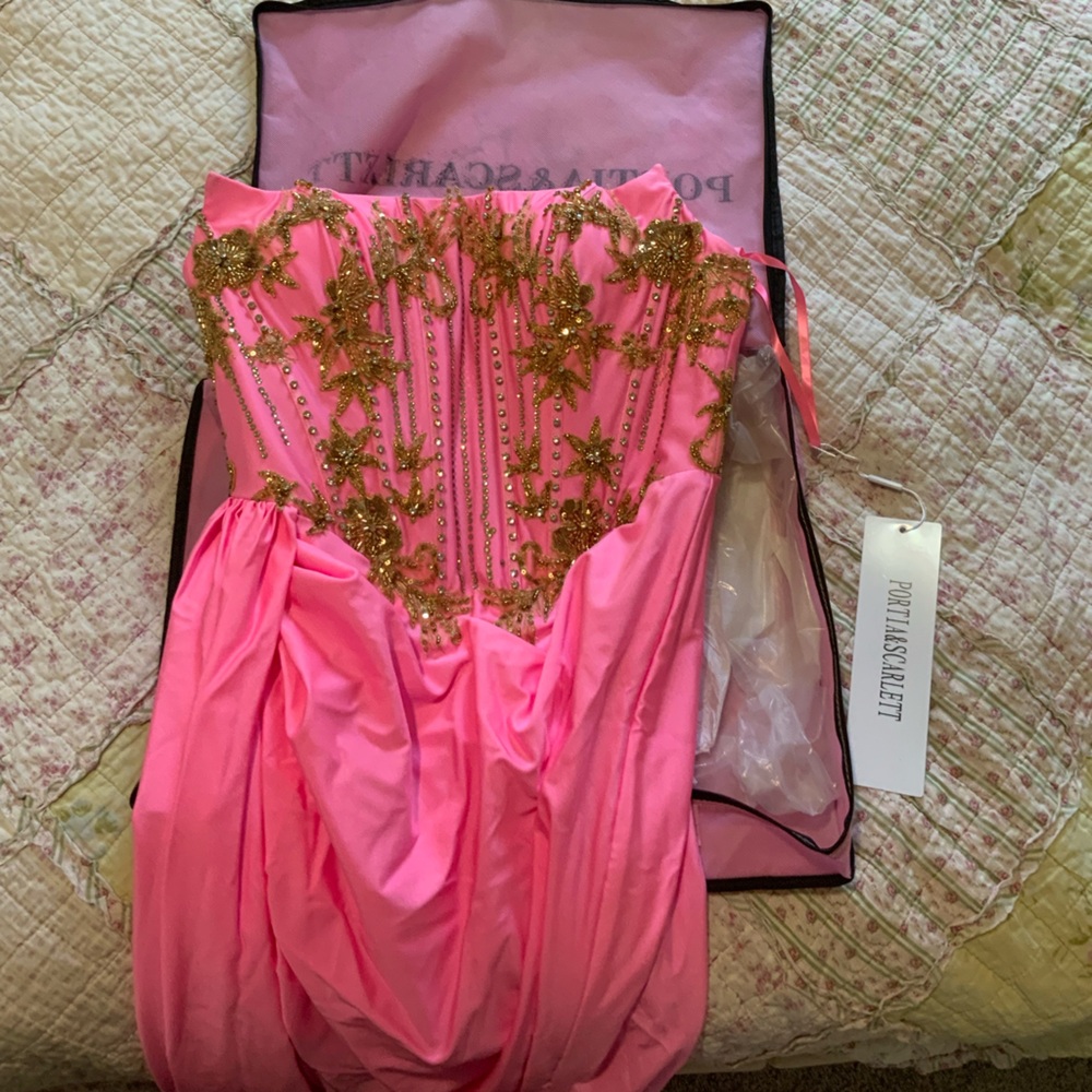 NWT Gilded Strapless Evening Dress from Portia and Scarlett - Picture 3 of 6